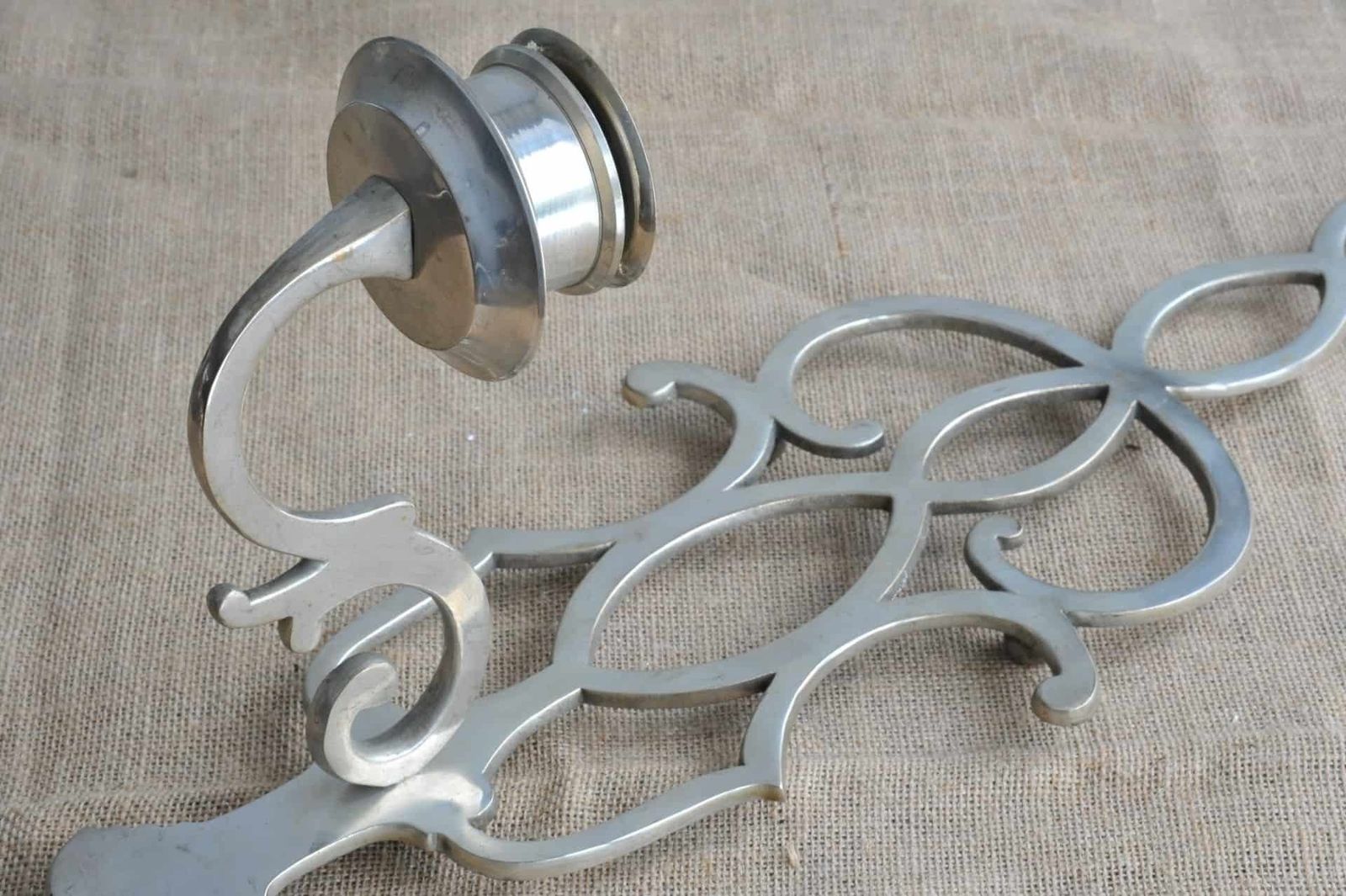 Silver Plated Fretwork Wall Sconce photo furniture