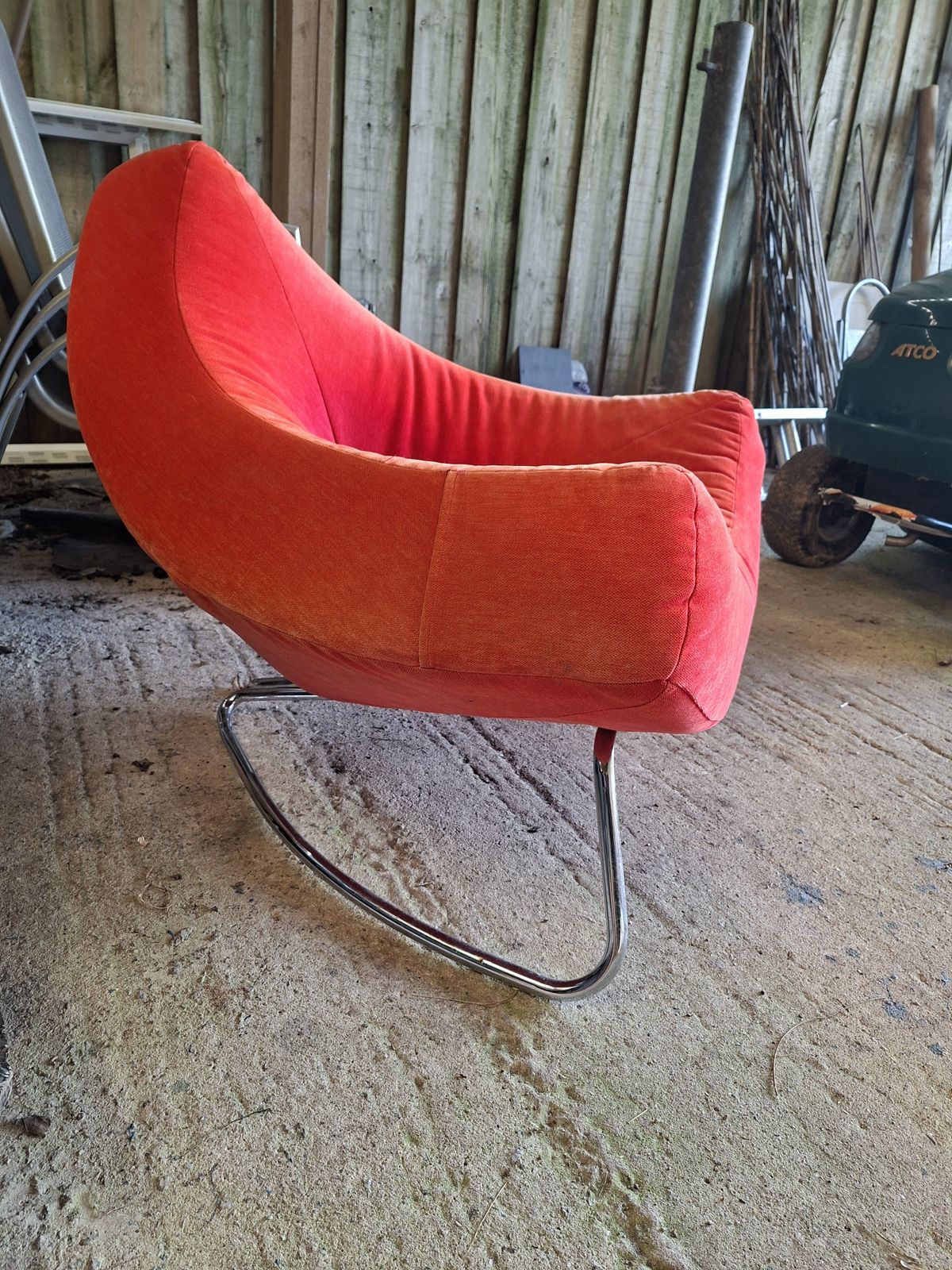 1970s Original Retro Orange Chair photo buy