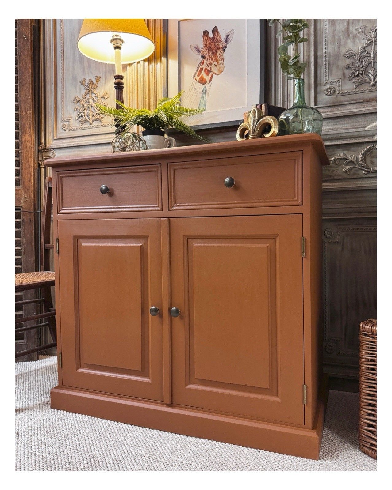 Small Sideboard Or Hall Cupboard  In Marmelo By Farrow And Ball Delivery 🍊 photo Furniture