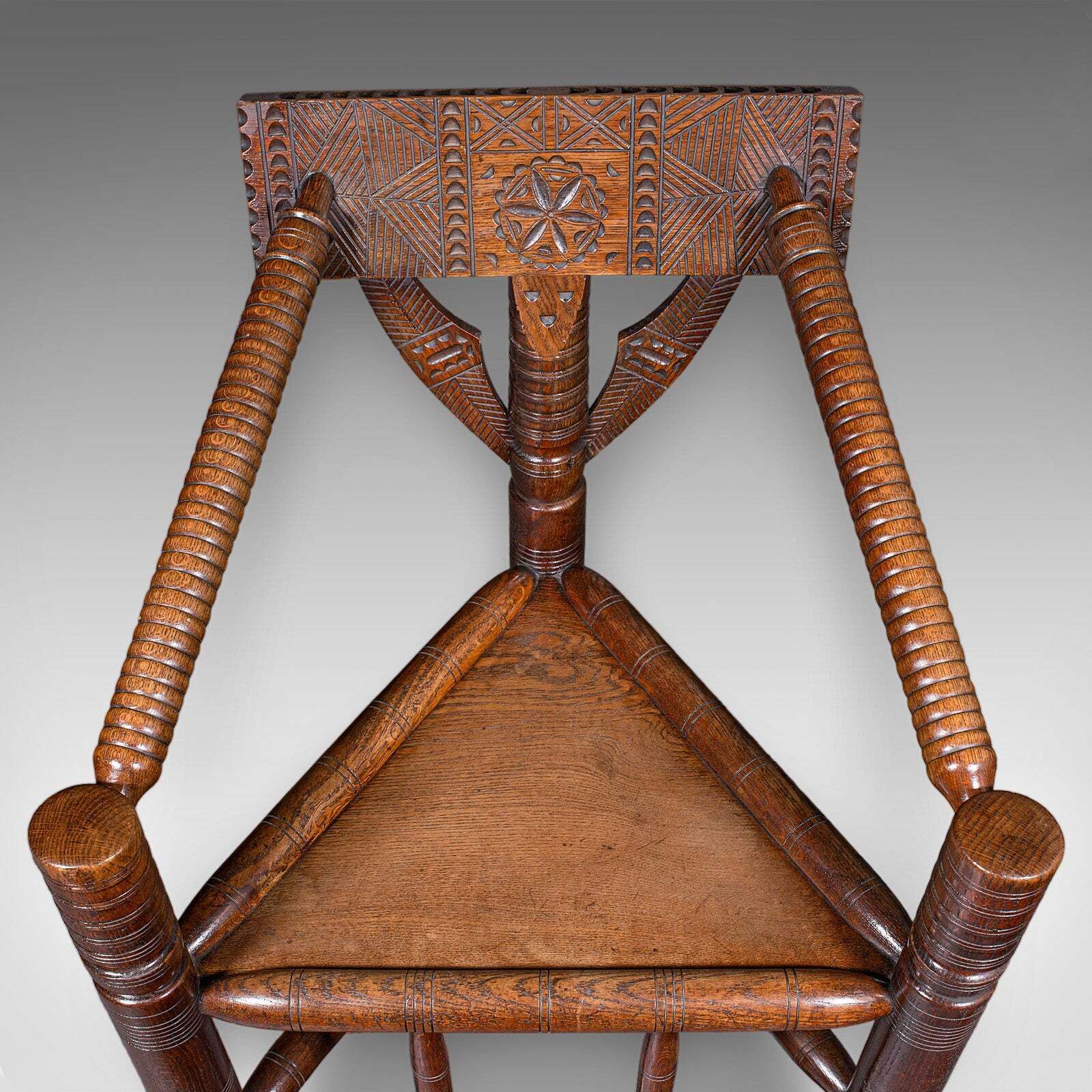 Antique Old Saxon Armchair, English, Oak, Turner's Chair, Elbow Seat, Victorian photo vinterior