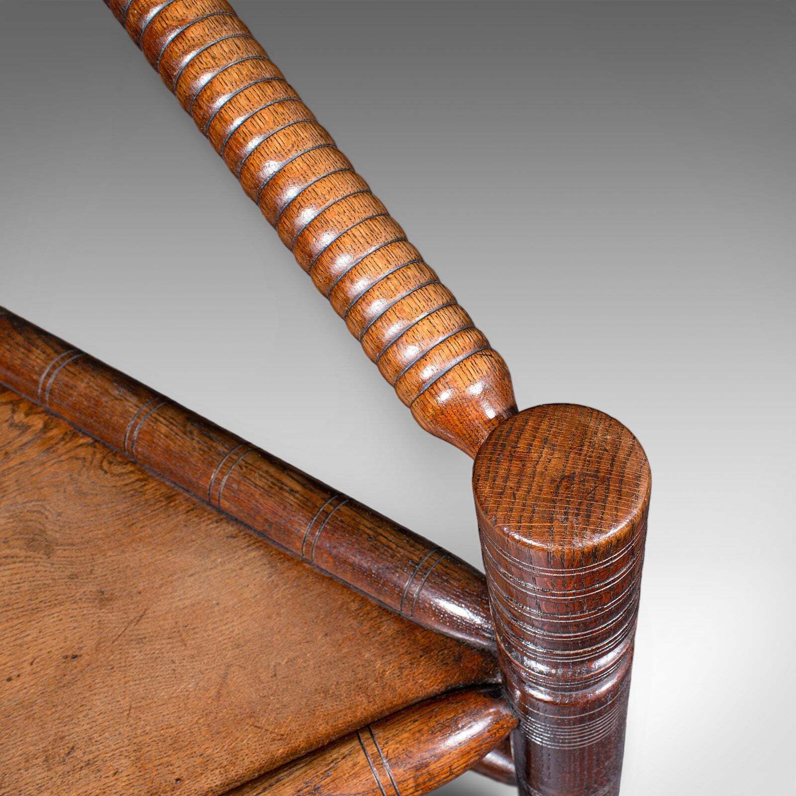 photo furniture Antique Old Saxon Armchair, English, Oak, Turner's Chair, Elbow Seat, Victorian