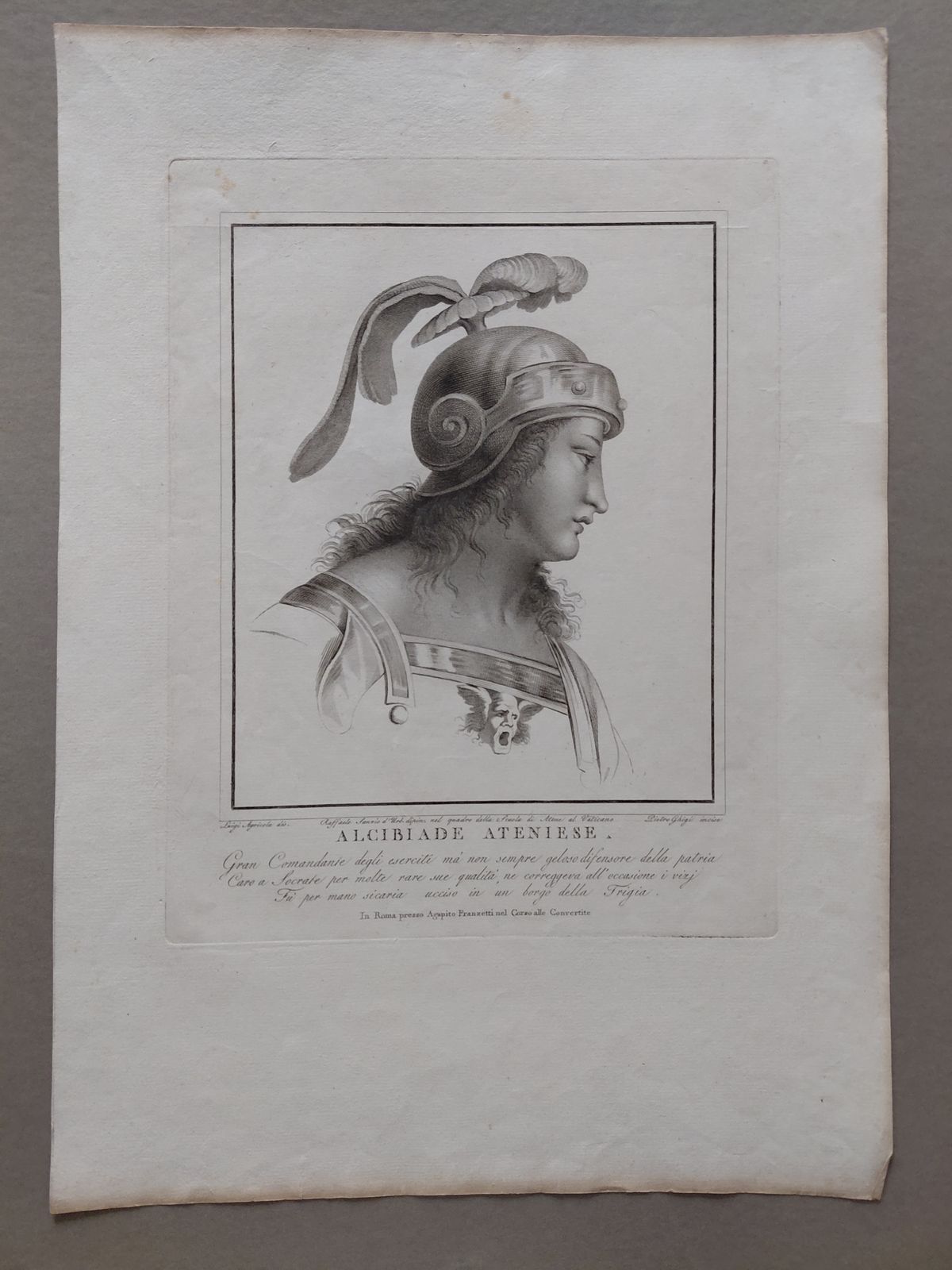 Antique Drawing Alicibiade Ateniese Or Alexander The Great