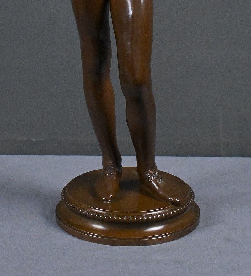 2830.0 Important Bronze "The Florentine Singer" Signed P. Dubois   1865 photo