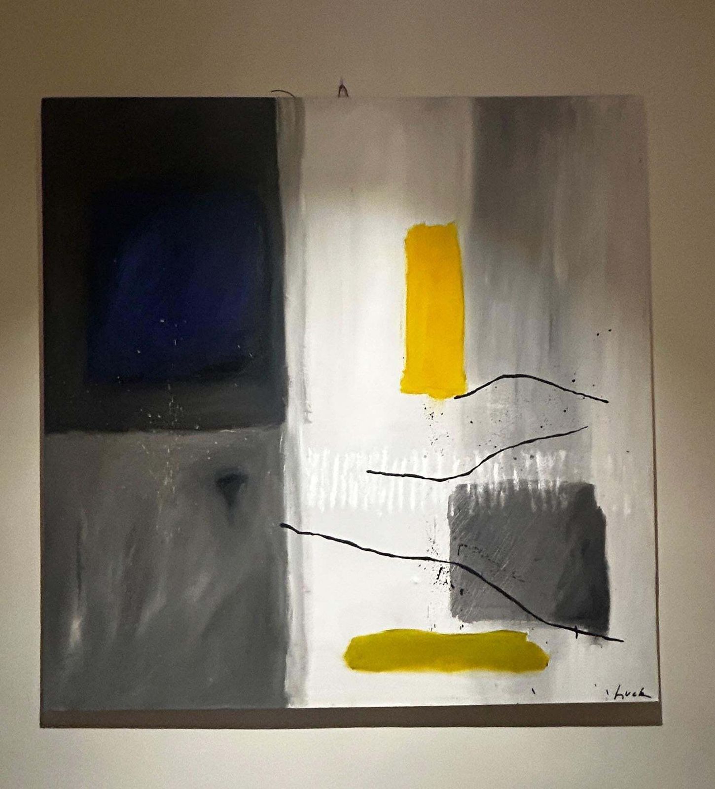Art Abstract Painting On Canvas, 21st Century, Signed, Vibrant Colors And Textures photo