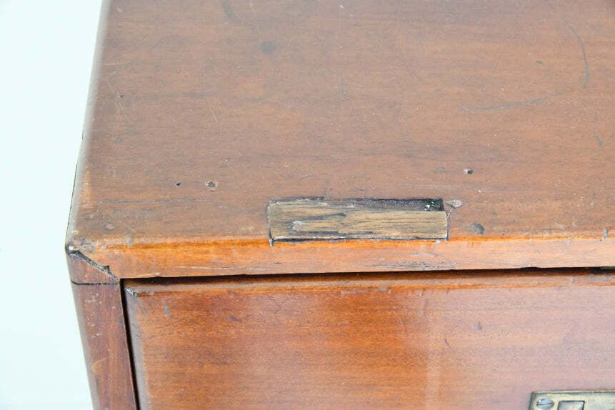 photo furniture Antique Mahogany Campaign Chest