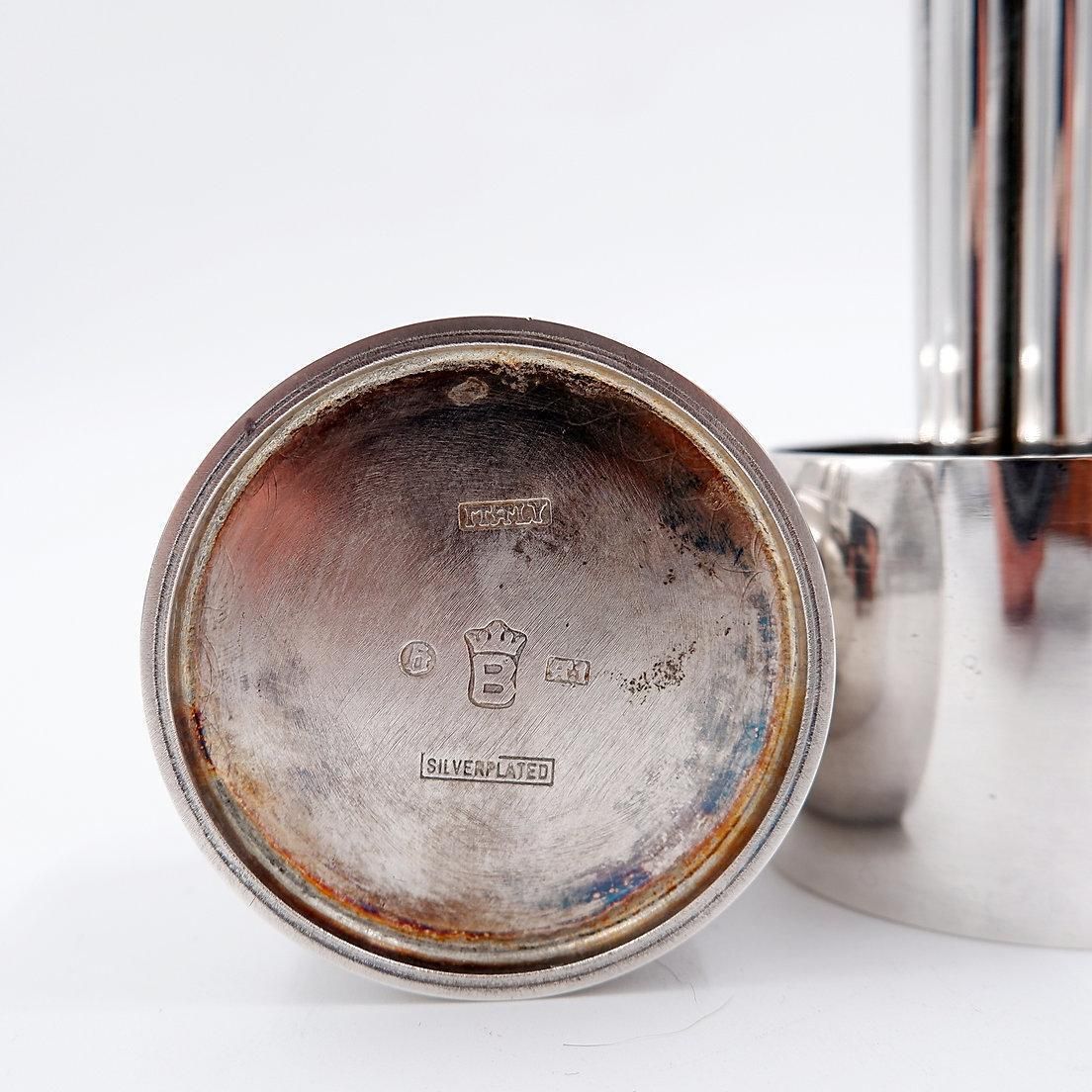 Vintage Italian Silver Plated Multi Tube Candlesticks, 6.5cm Diameter photo for sale