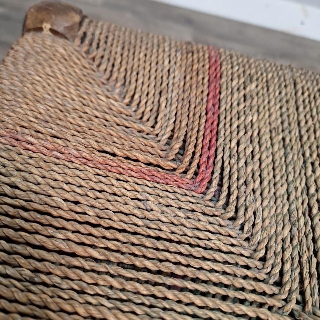 Vintage Rope Top Stool Storage Drawer Rustic Seat Foot Rest Footstool Retro photo buy