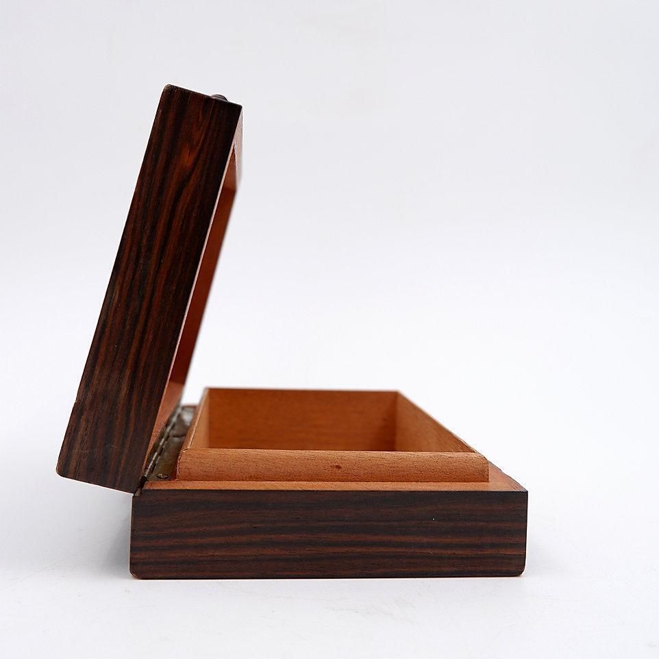 Art Deco Box In Wood And Metal Attributed To The Maison Desny   1930s photo Home Decor