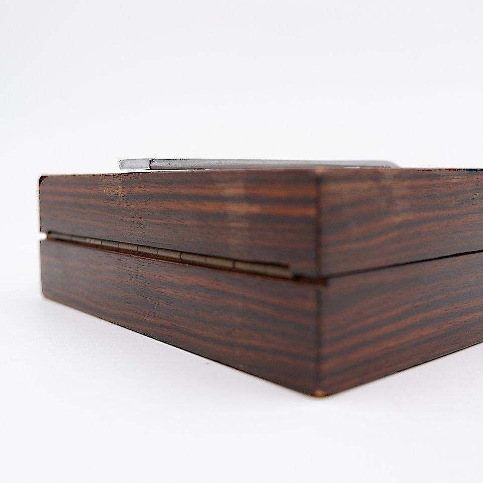 photo furniture Art Deco Box In Wood And Metal Attributed To The Maison Desny   1930s
