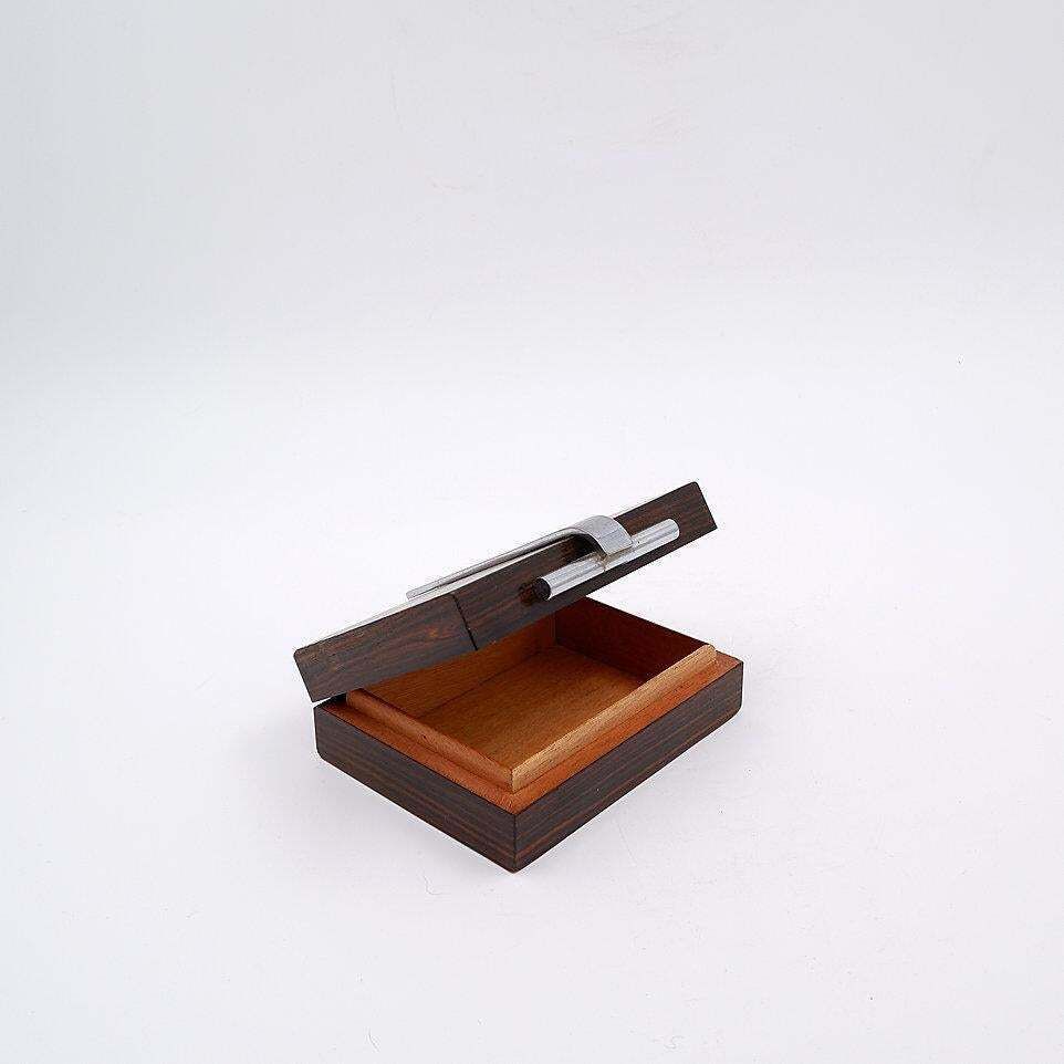 photo for sale Art Deco Box In Wood And Metal Attributed To The Maison Desny   1930s