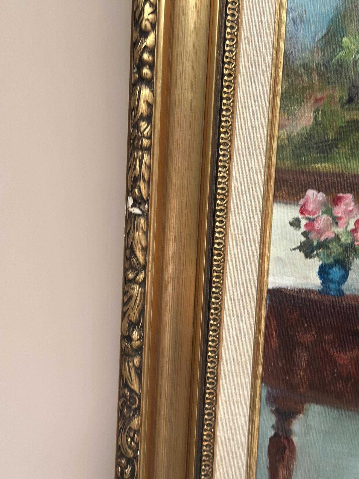 photo vintage Original Mid‑Century Norwegian Oil On Canvas – “Woman At Piano” By Inger Bo – Vintage  & Framed – 75 × 84 Cm (29.5" × 33.1")