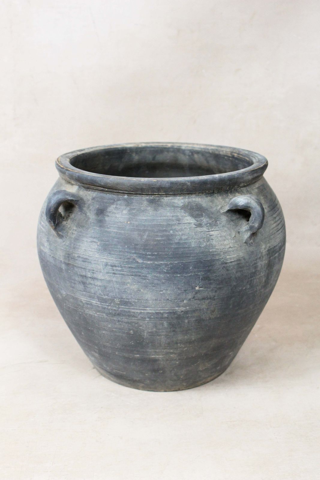 Vintage Dark Pot With Ears   E4.33 photo for sale