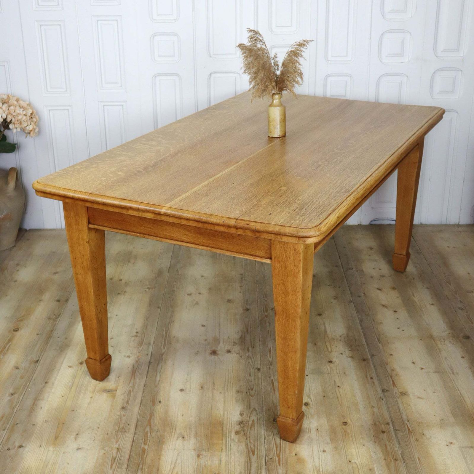 Antique Solid Oak Dining Table photo Furniture