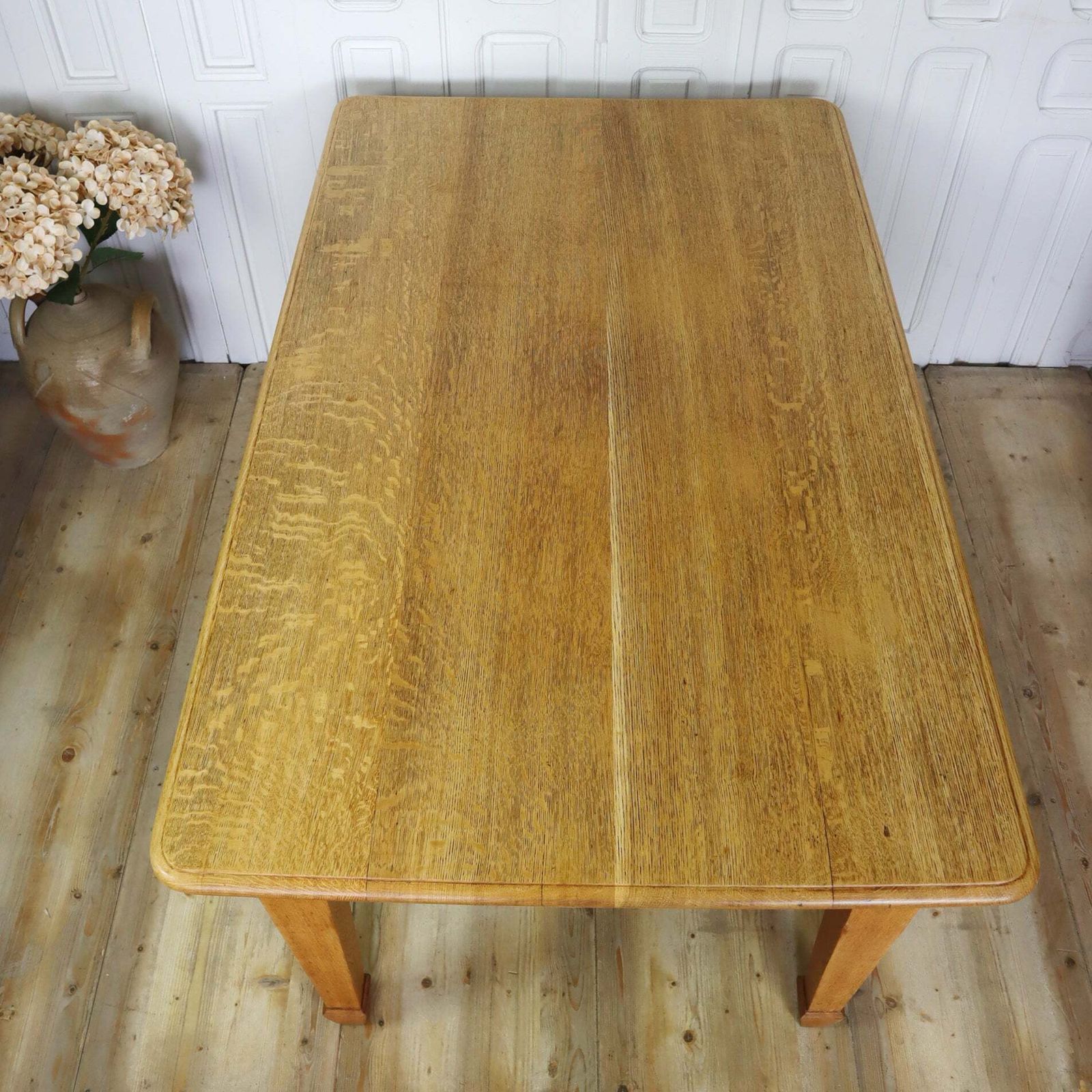 photo for sale Antique Solid Oak Dining Table