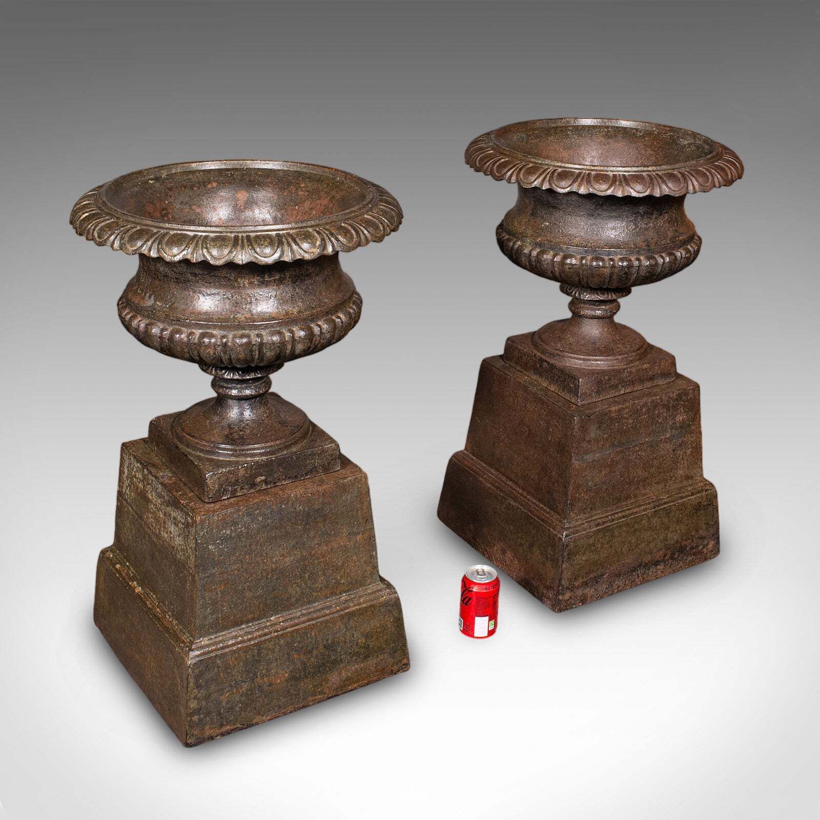 4949.0 Pair Of Antique Garden Planters, English, Outdoor Display Urn, Victorian, C.1850 photo