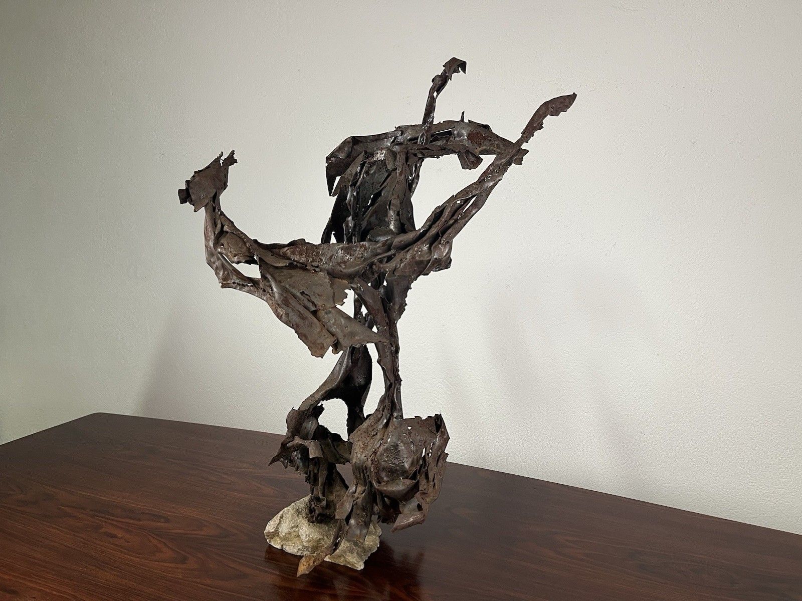 Large Metal Horse Sculpture 70’s Vintage Design photo for sale