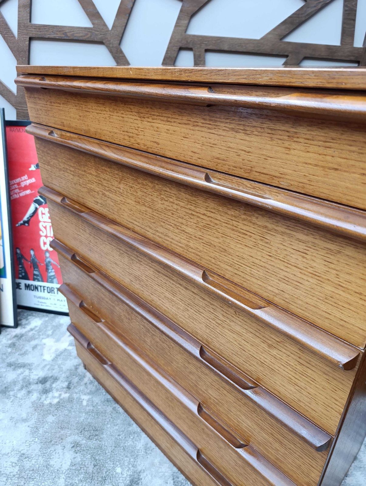 Striking Avalon Teak Tall Chest Of Drawers – Mid Century Modern photo vinterior