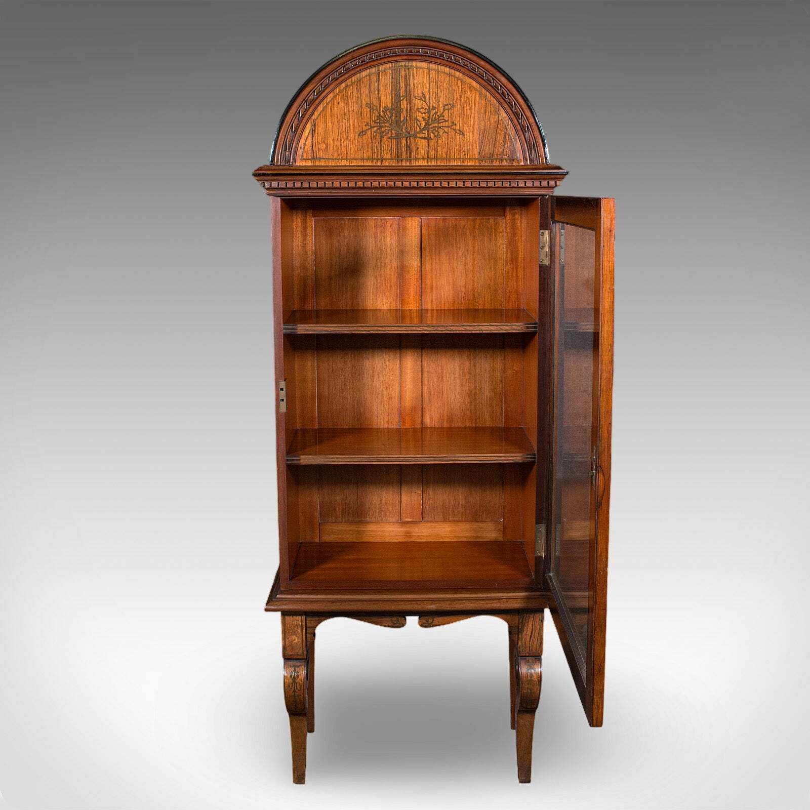 Tall Antique Display Cabinet, English, Glazed Bookcase On Stand, Regency, C.1820 photo for sale