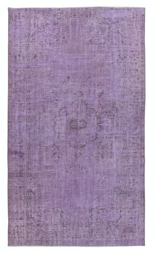 5x8.7 Ft Art Deco Hand Knotted Area Rug. Bohemian Turkish Floor Covering