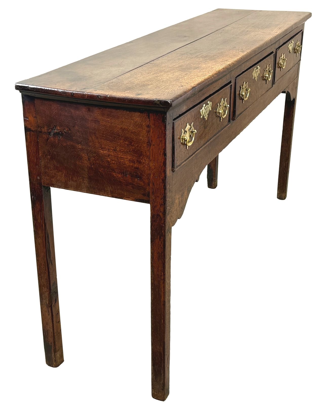 Small 18th Century English Oak Dresser Base (England, Circa 1750) photo Furniture