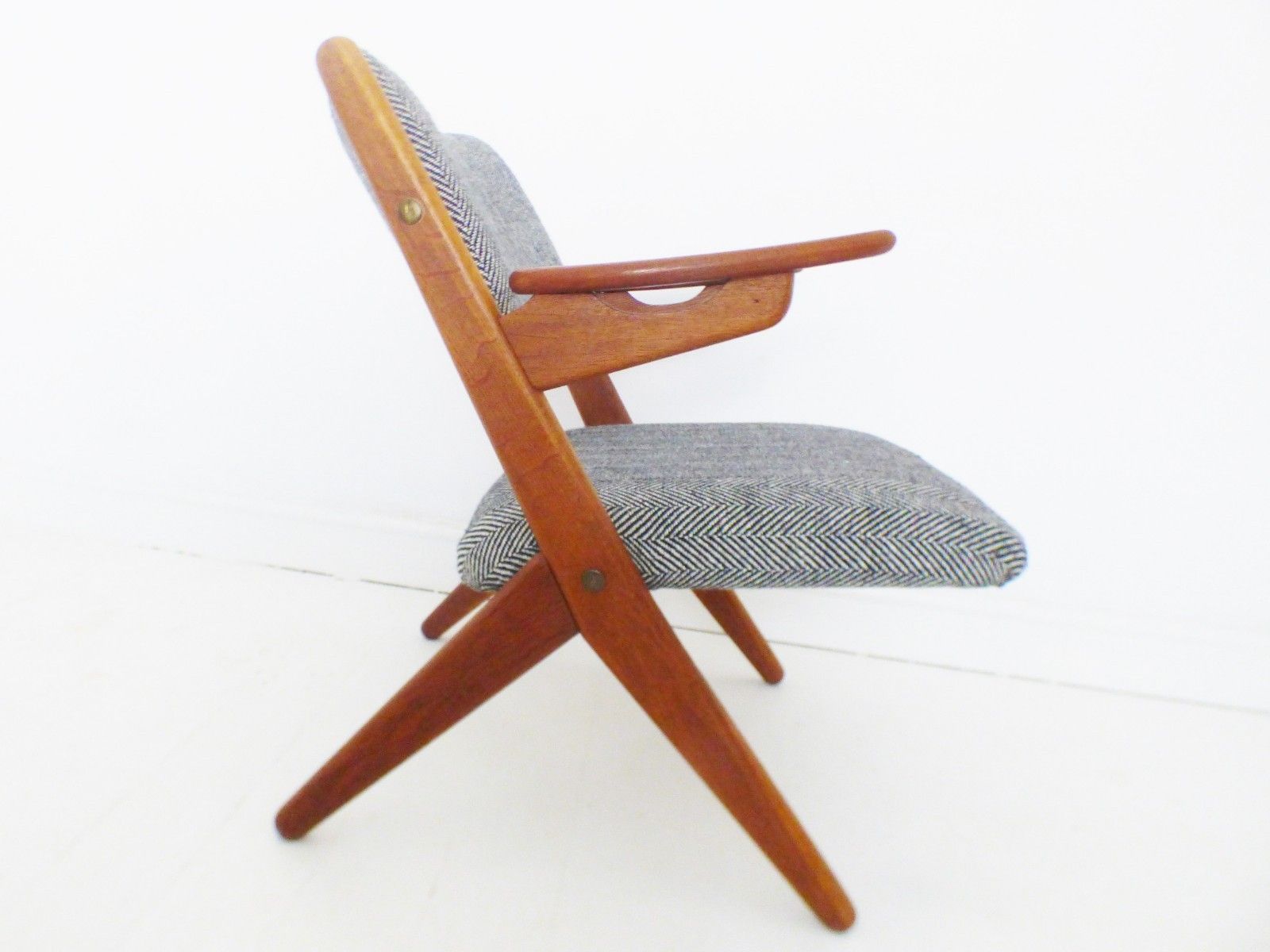Stunning Vintage Danish Teak Arne Hovmand Olsen Lounge Chair Komfort photo for sale
