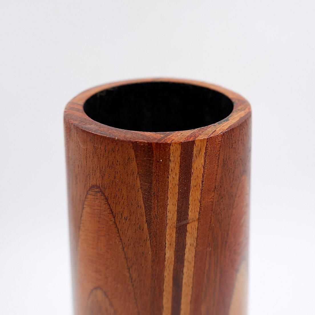 Mid Century Scandinavian Wooden Vase   1960s   H:36cm photo buy