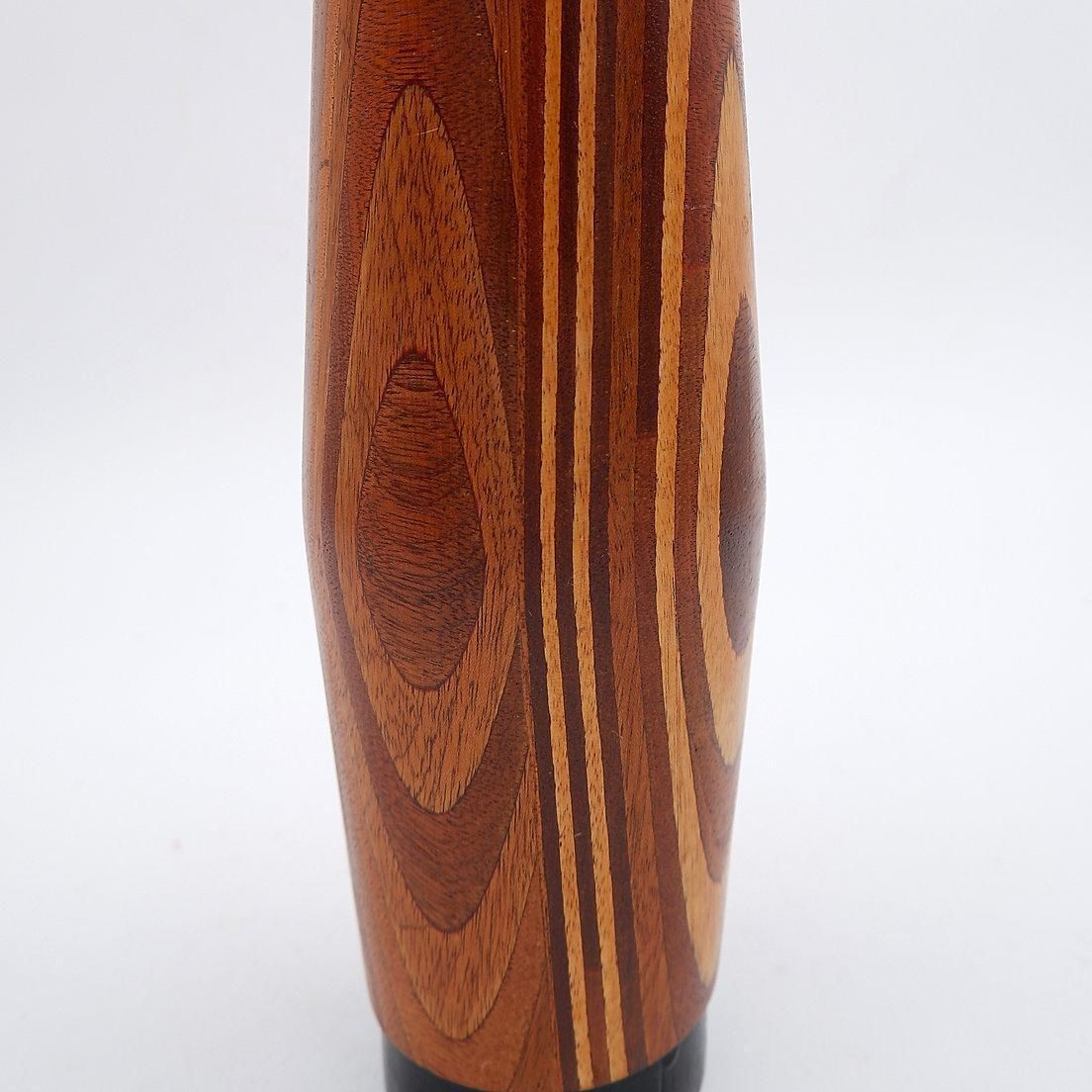 photo for sale Mid Century Scandinavian Wooden Vase   1960s   H:36cm