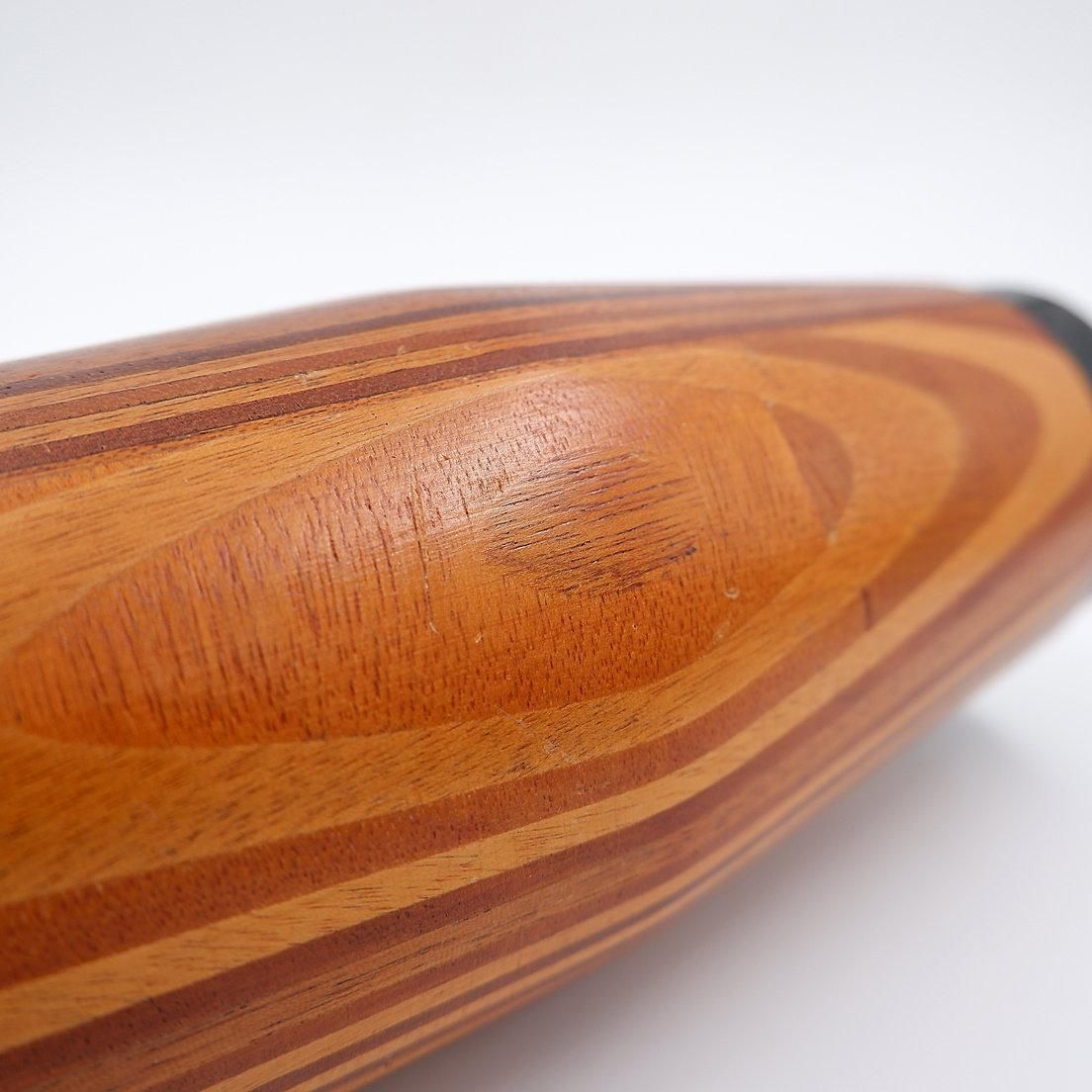 photo vintage Mid Century Scandinavian Wooden Vase   1960s   H:36cm