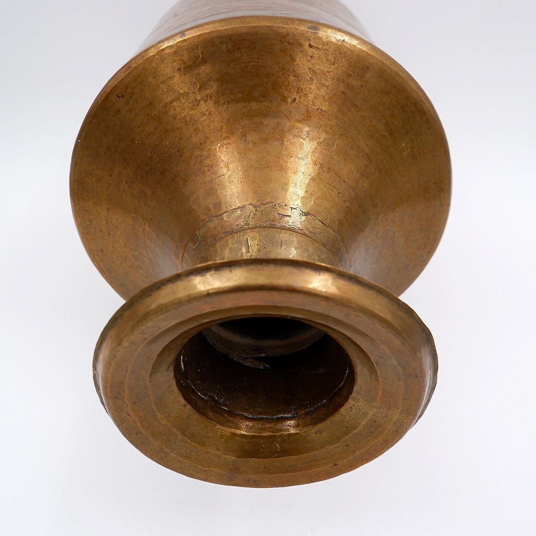 Hammered Copper Pital Ghalcha Vase, Wabi Sabi Style, Nepal Decor photo Home Decor