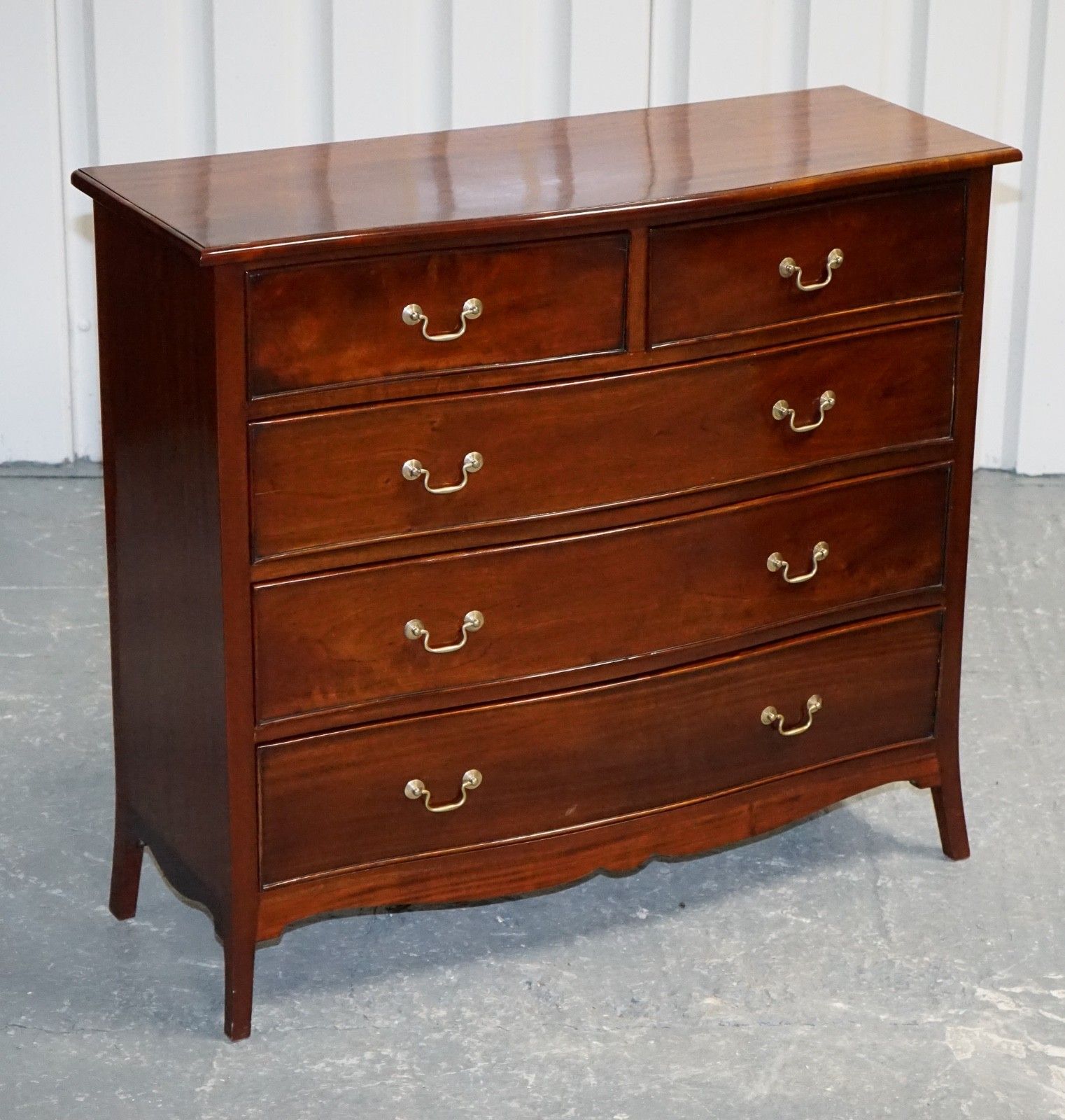 Georgian Revival Style Serpentine Chest Of Drawers Made By Brights Of Nettlebed photo furniture