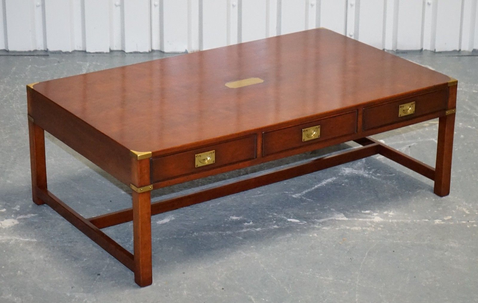 Large Military Campaign Reh Kennedy Harrods Coffee Table With Three Deep Drawers photo furniture