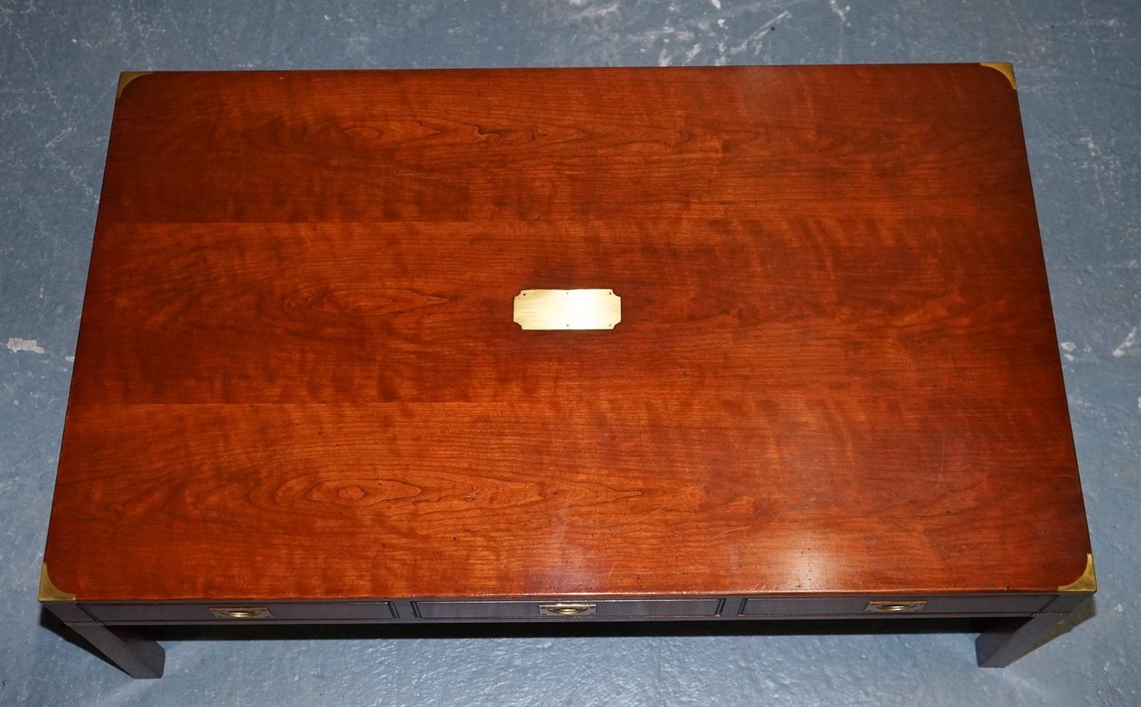 photo for sale Large Military Campaign Reh Kennedy Harrods Coffee Table With Three Deep Drawers