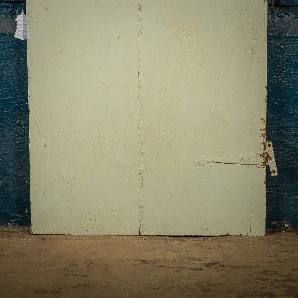 Pine Cupboard Doors, Reclaimed Plank And Ledge, Painted photo for sale