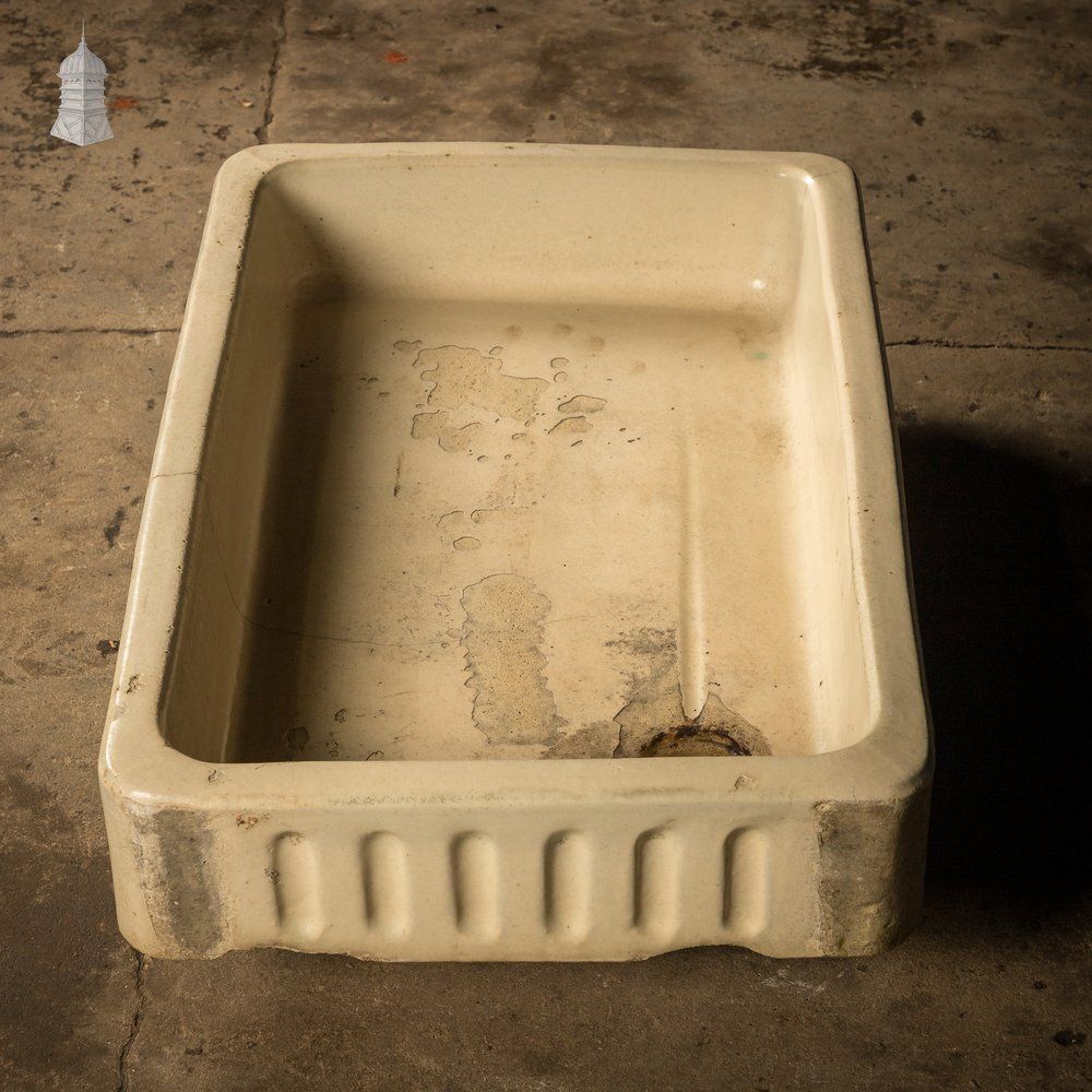 Garden Decor Cane Trough Planter, Shallow Fluted photo
