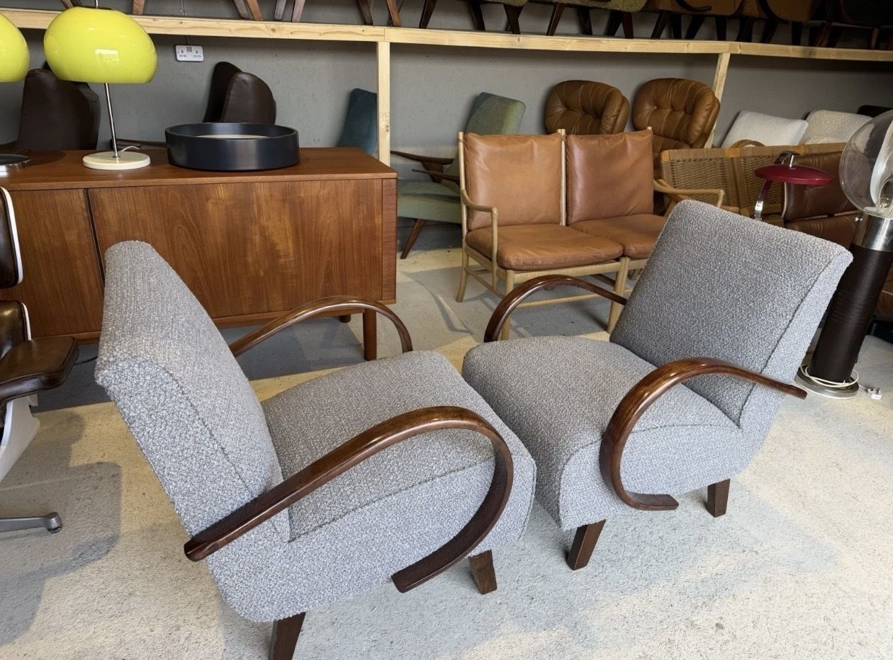 Pair Of Jindrich Halabala Armchairs, Art Deco, Vintage, Retro, Mid Century photo buy