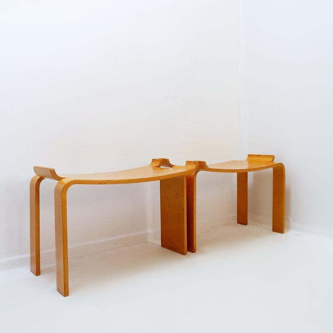Pair Of Stools ‘Museum’ By Sven Kai Larsen For Ströms Möbler   Sweden 1963 photo vintage
