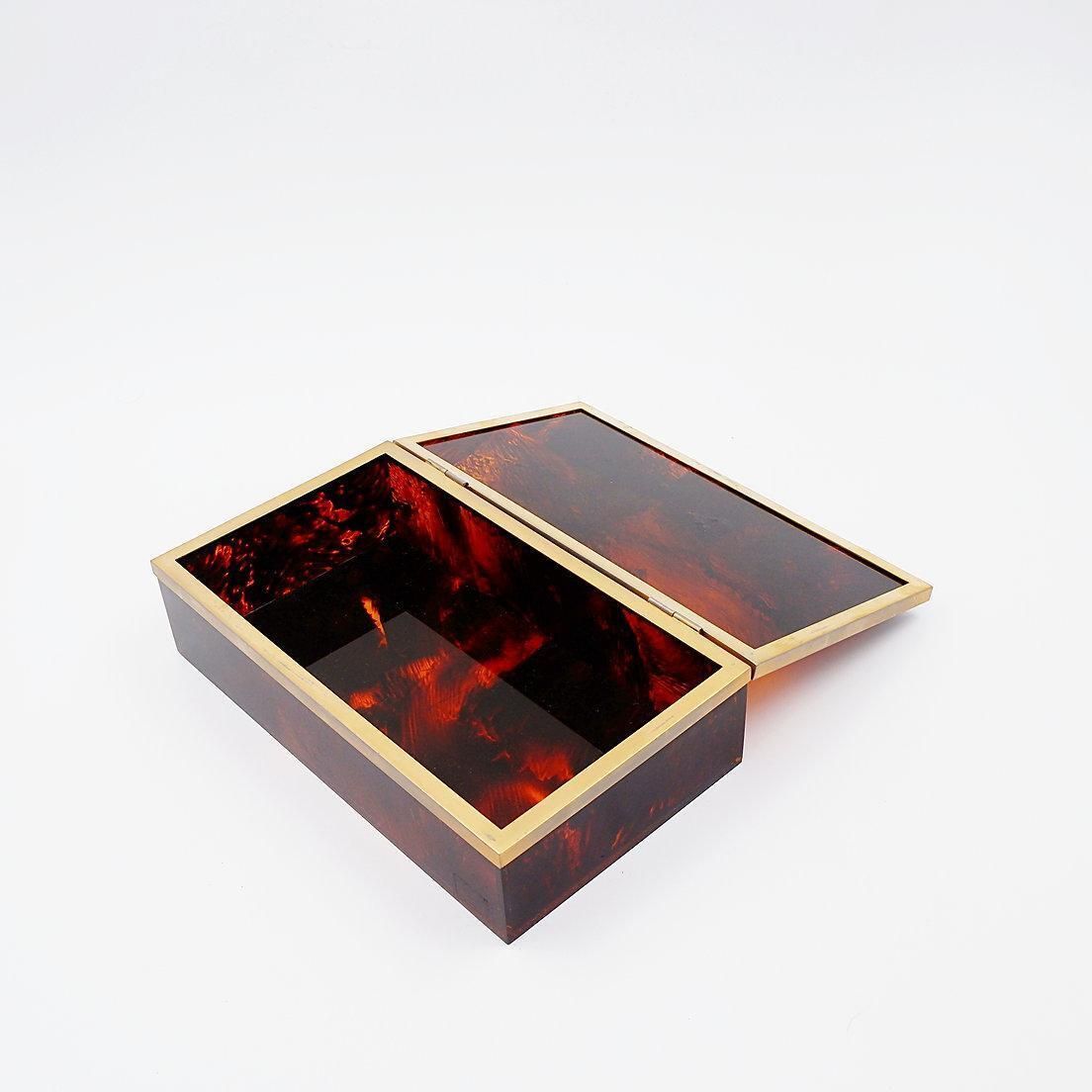 photo for sale Faux Tortoise Decorative Box In The Style Of Hermes, 1970s
