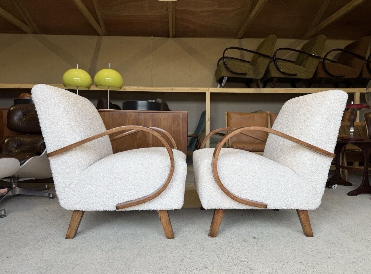 Pair Of Jindrich Halabala Armchairs, Art Deco, Vintage, Retro, Mid Century photo furniture