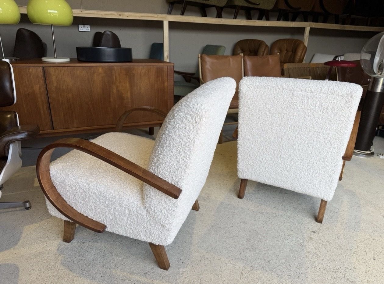 photo buy Pair Of Jindrich Halabala Armchairs, Art Deco, Vintage, Retro, Mid Century