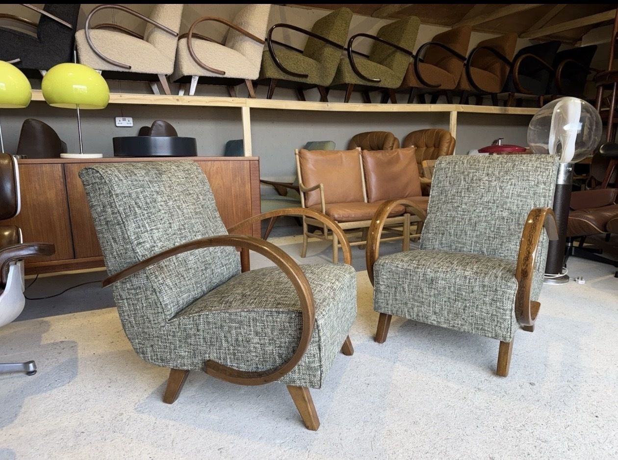 Pair Of Jindrich Halabala Armchairs, Art Deco