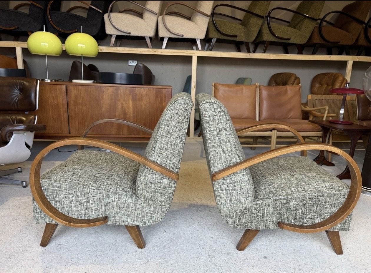 photo buy Pair Of Jindrich Halabala Armchairs, Art Deco