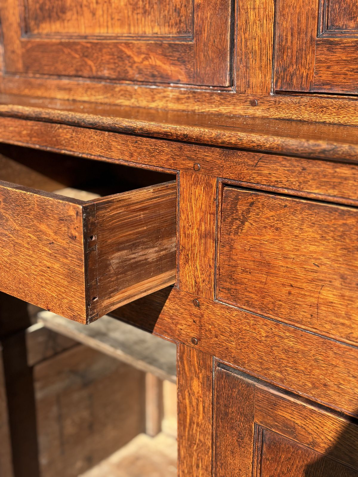 photo furniture 18th Century George III Period Oak Court Cupboard