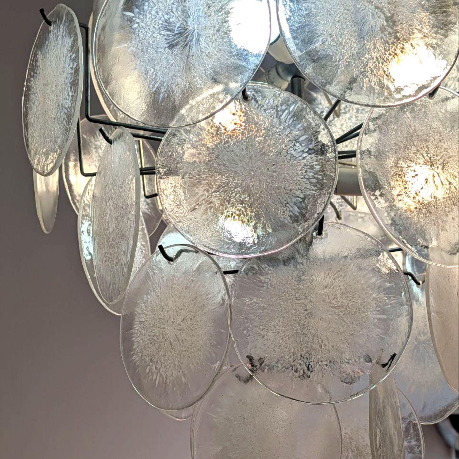 1970s Mid Century Modern Murano Glass Chandelier In The Style Of Vistosi, Italy photo buy