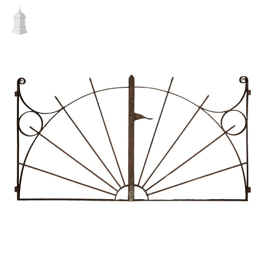 Sunburst Driveway Gates, Pair Of Victorian Entrance Gates