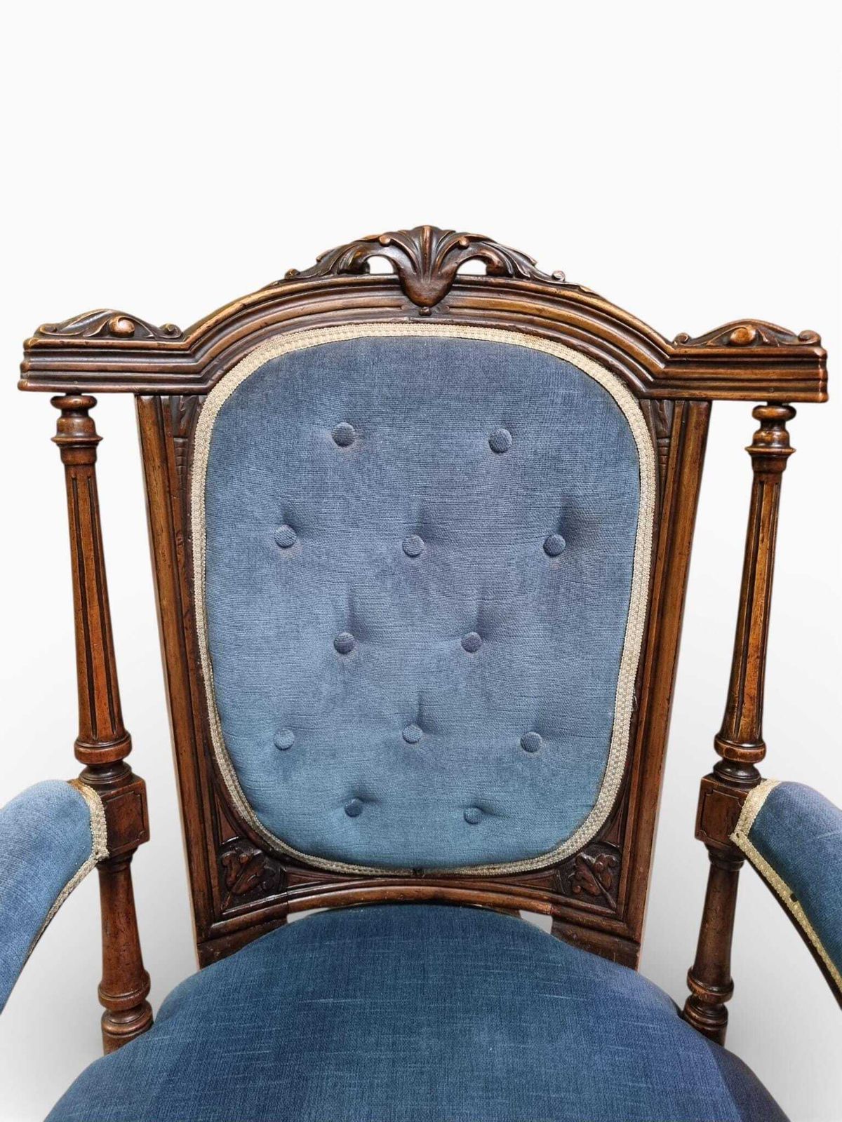 Antique Victorian Style Upholstered Rocking Chair / C1880 photo vinterior