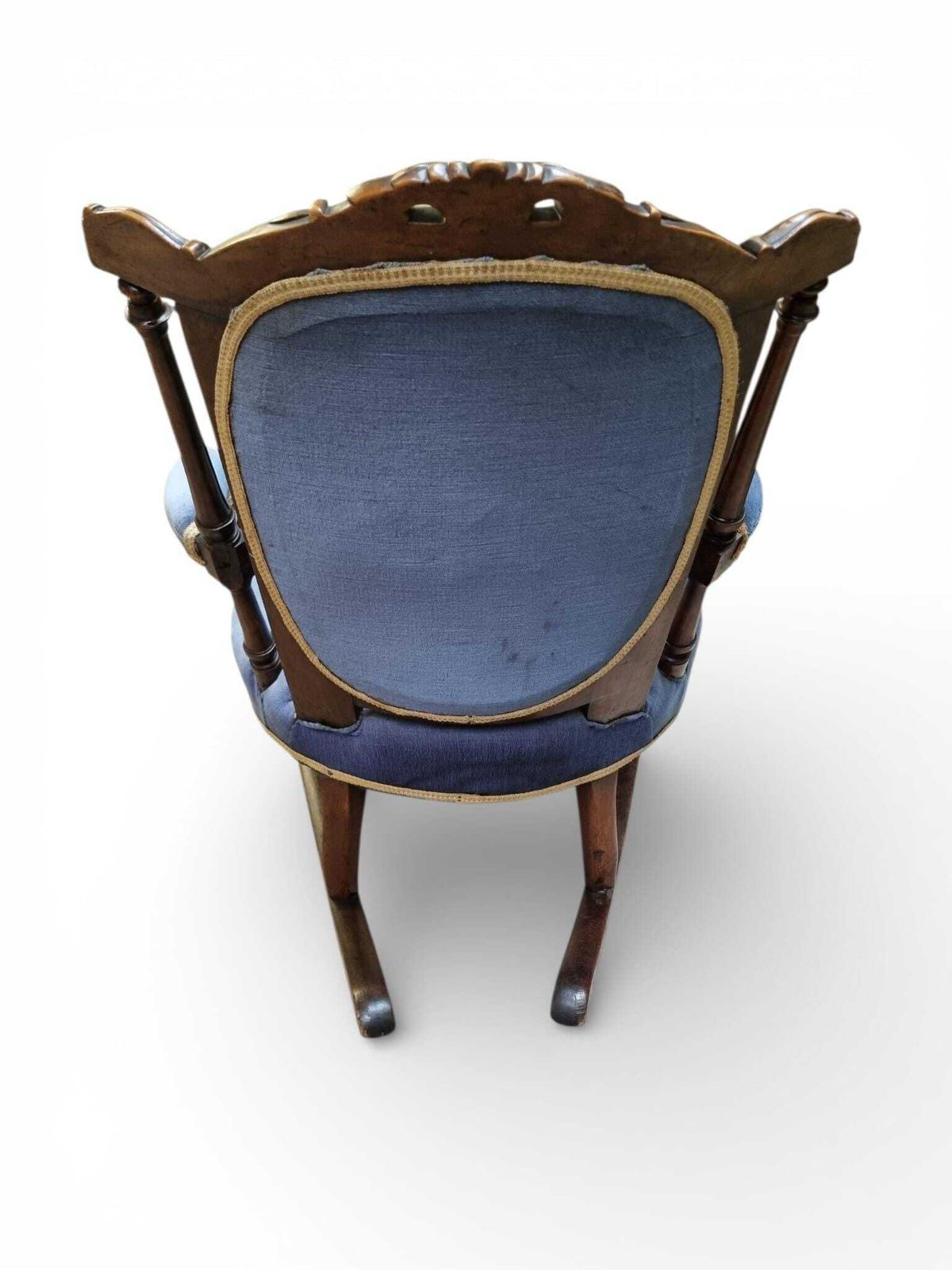 photo for sale Antique Victorian Style Upholstered Rocking Chair / C1880