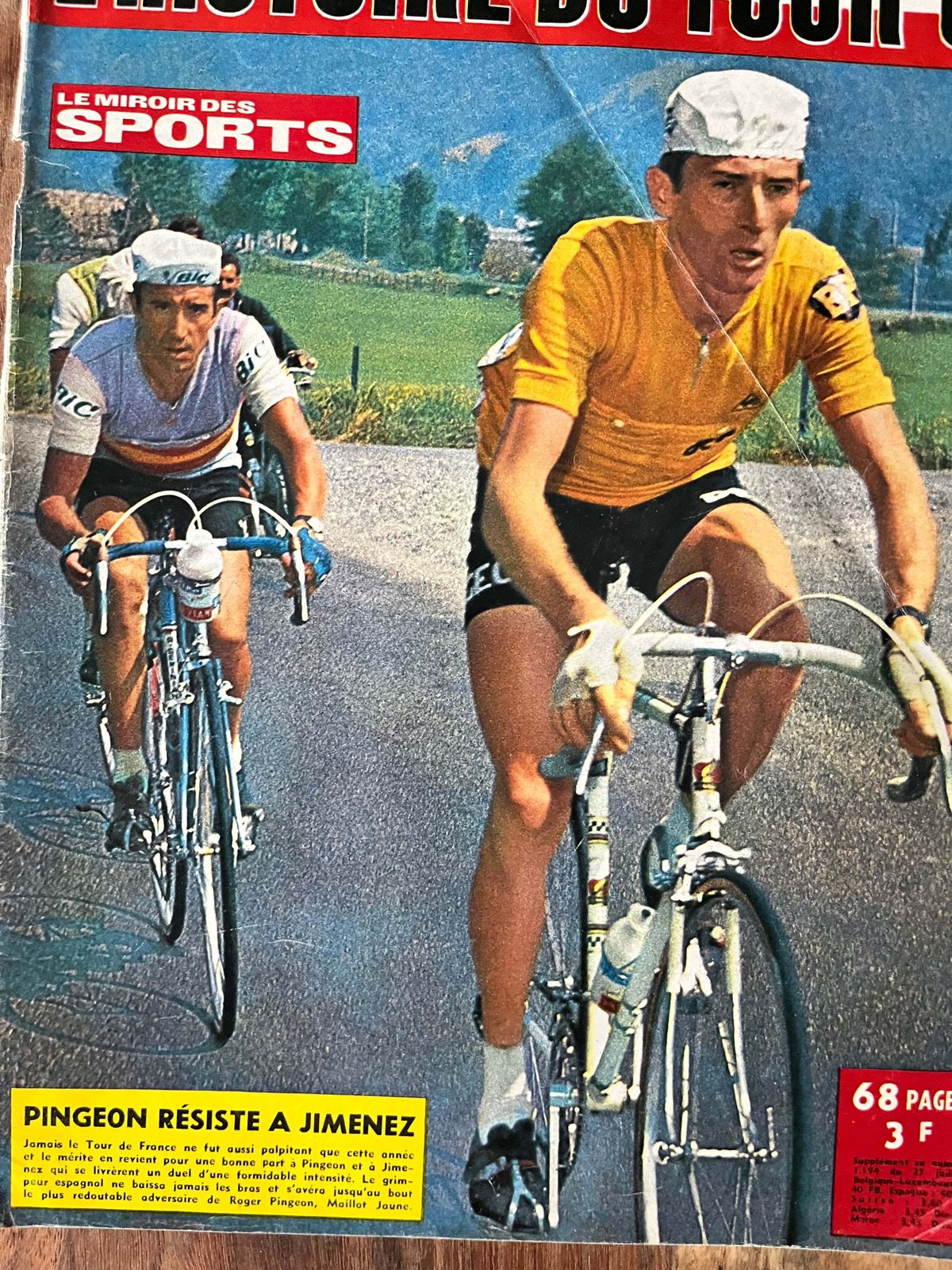 Tour De France 1967 Original Magazine Cover Artwork photo Art