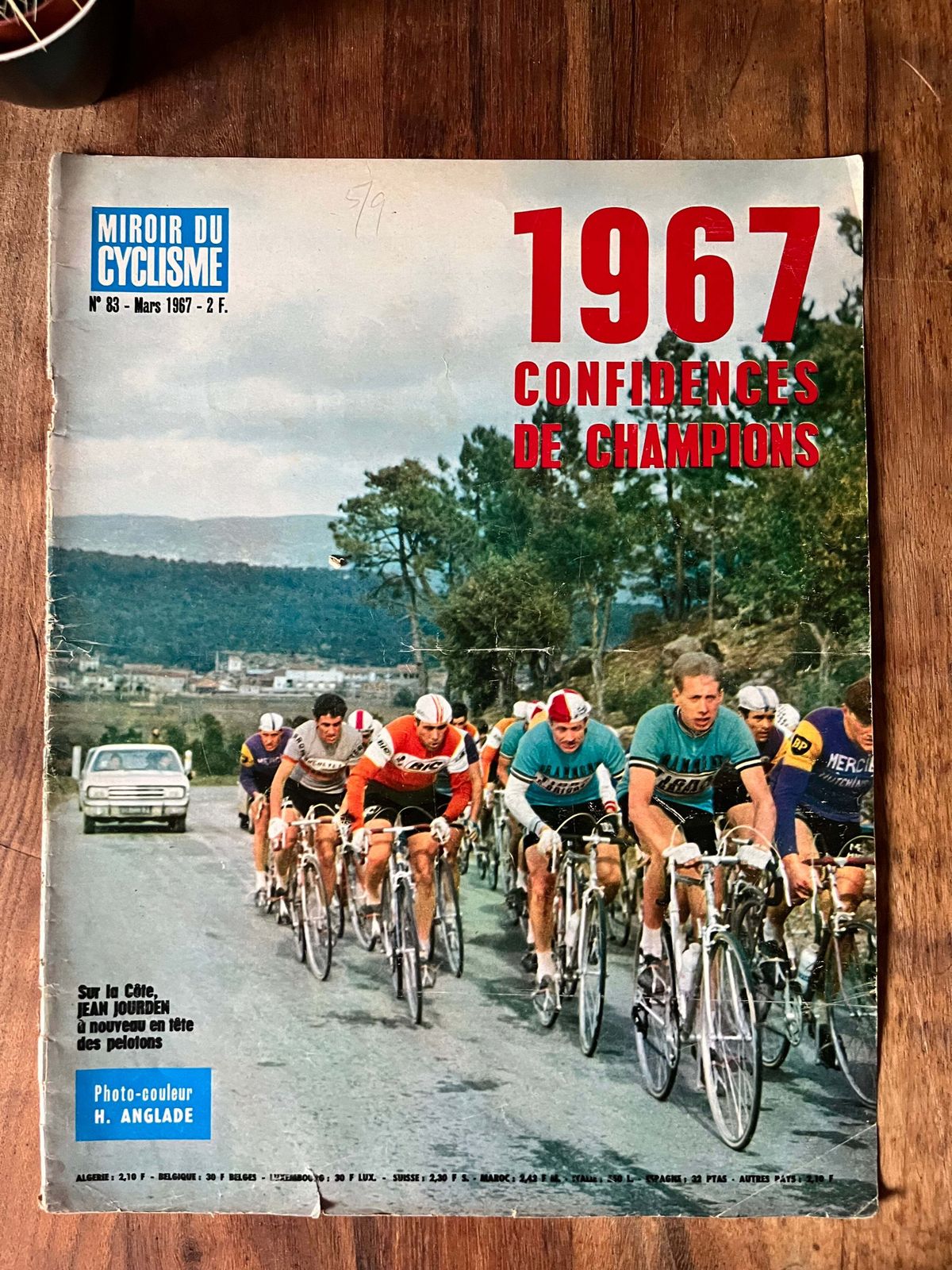 Tour De France 1967 Original Magazine Cover Artwork photo furniture