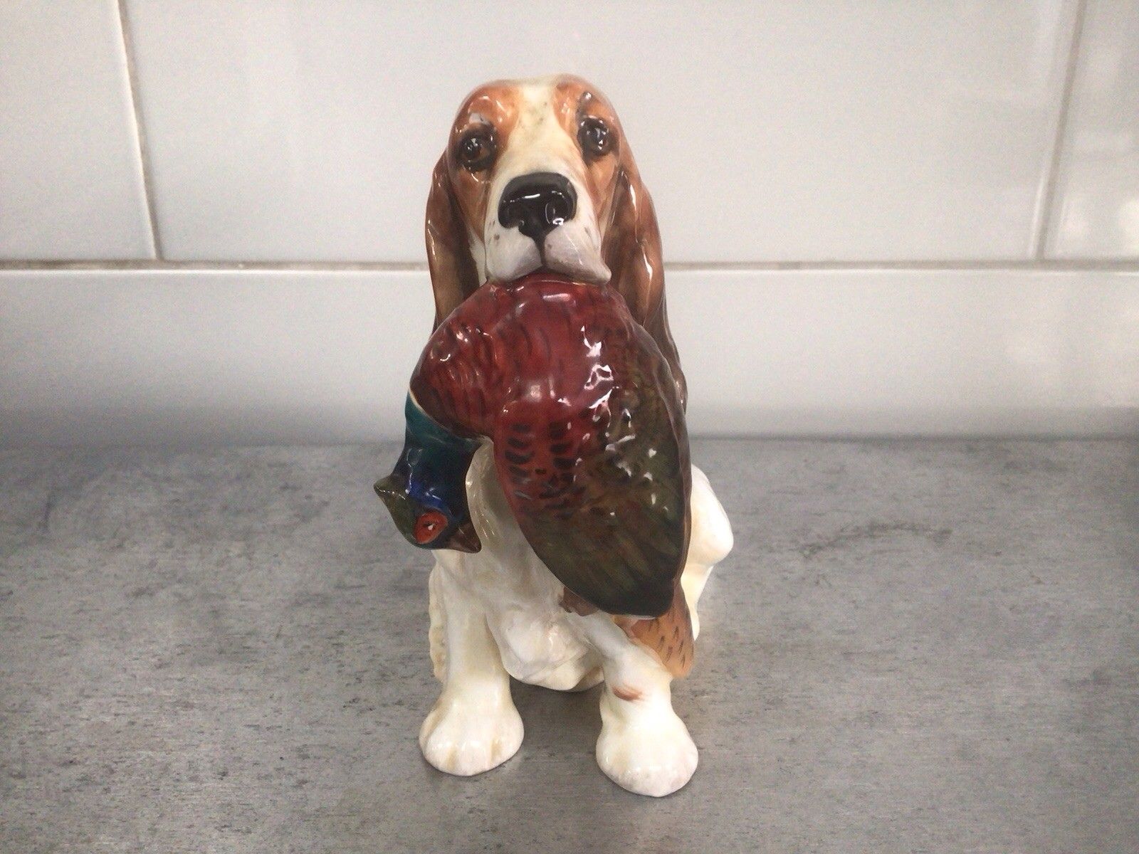 Royal Doulton Cocker Spaniel With Pheasant Figurine Model Number Hn1028 Stamped photo furniture