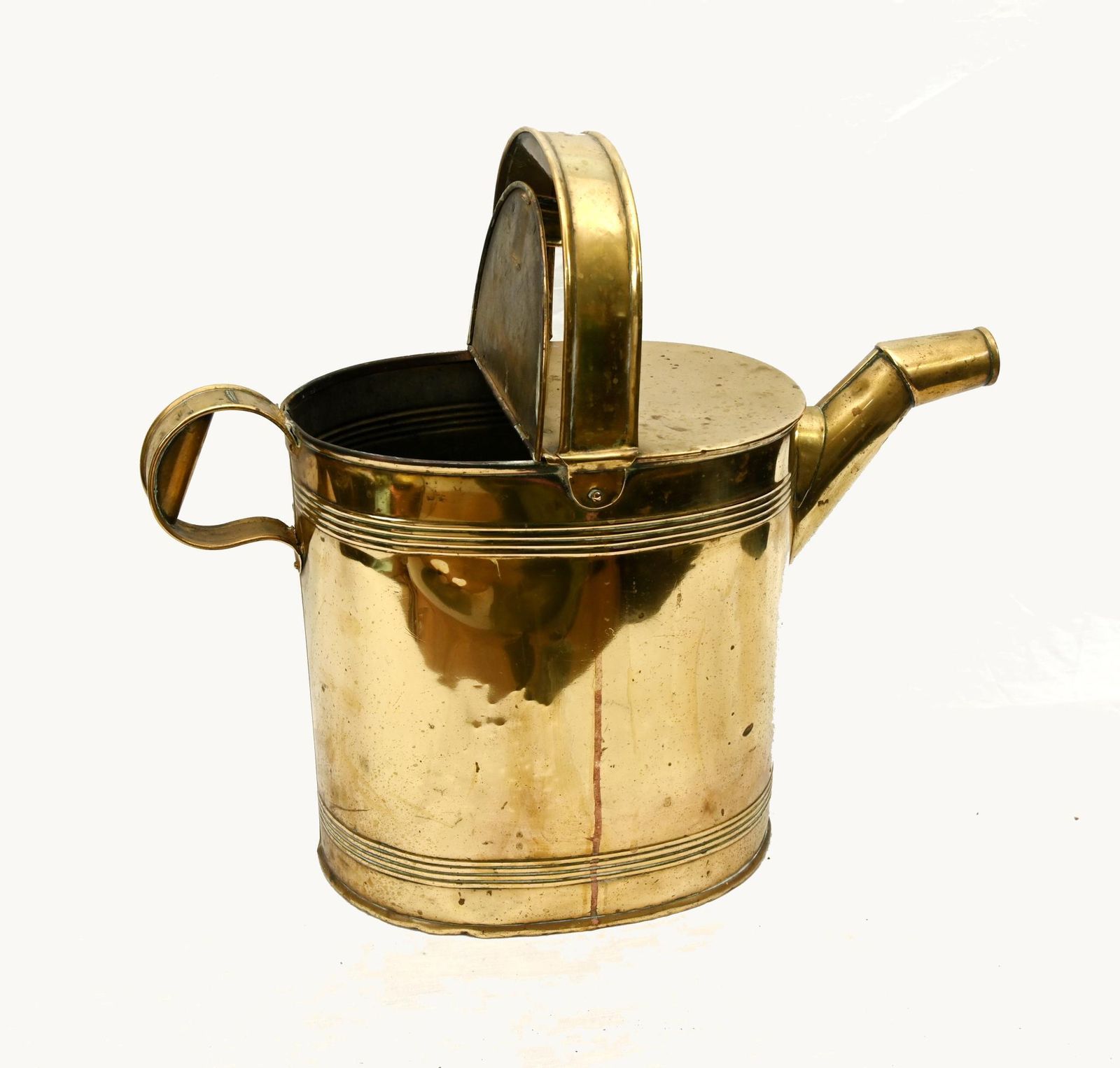 Victorian Brass Watering Can Antique Gardening 1880. photo 345.0